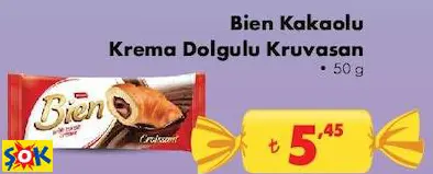 BİEN KAKAOLU KREMA DOLGULU KRUVASAN